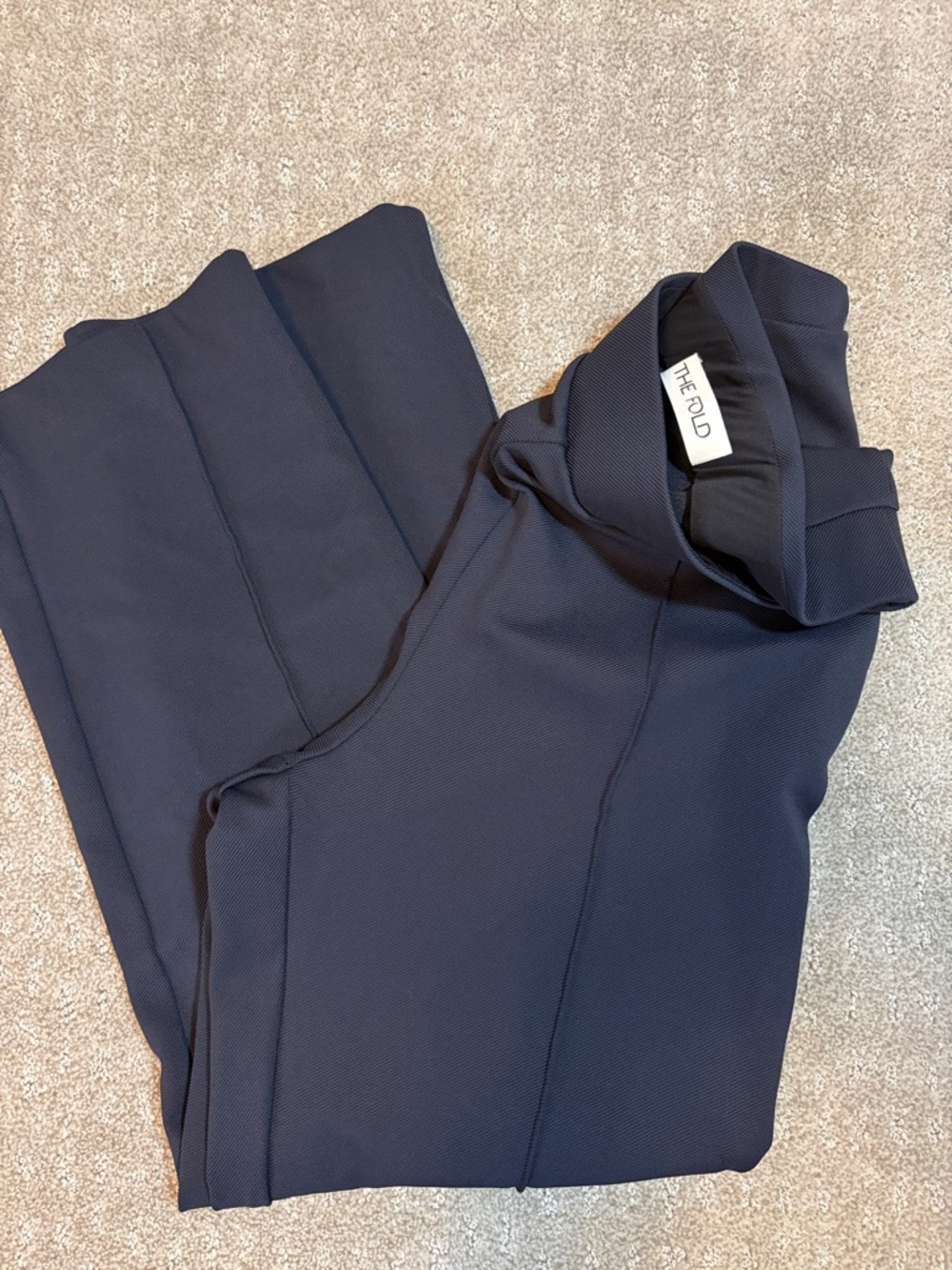 The Fold Navy Straight-Leg Trousers